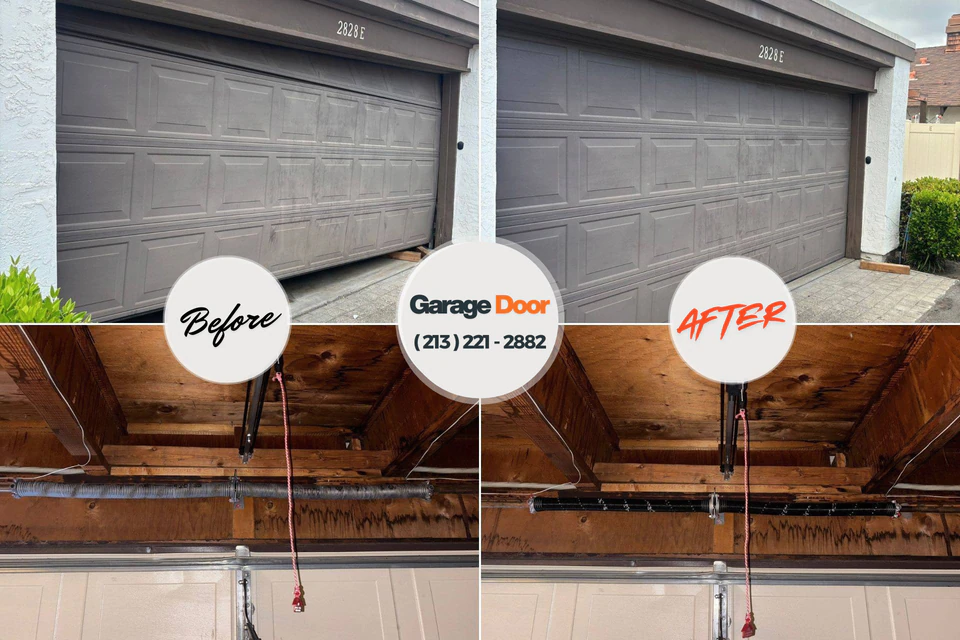 Before and after: garage door repair West Valley City, UT